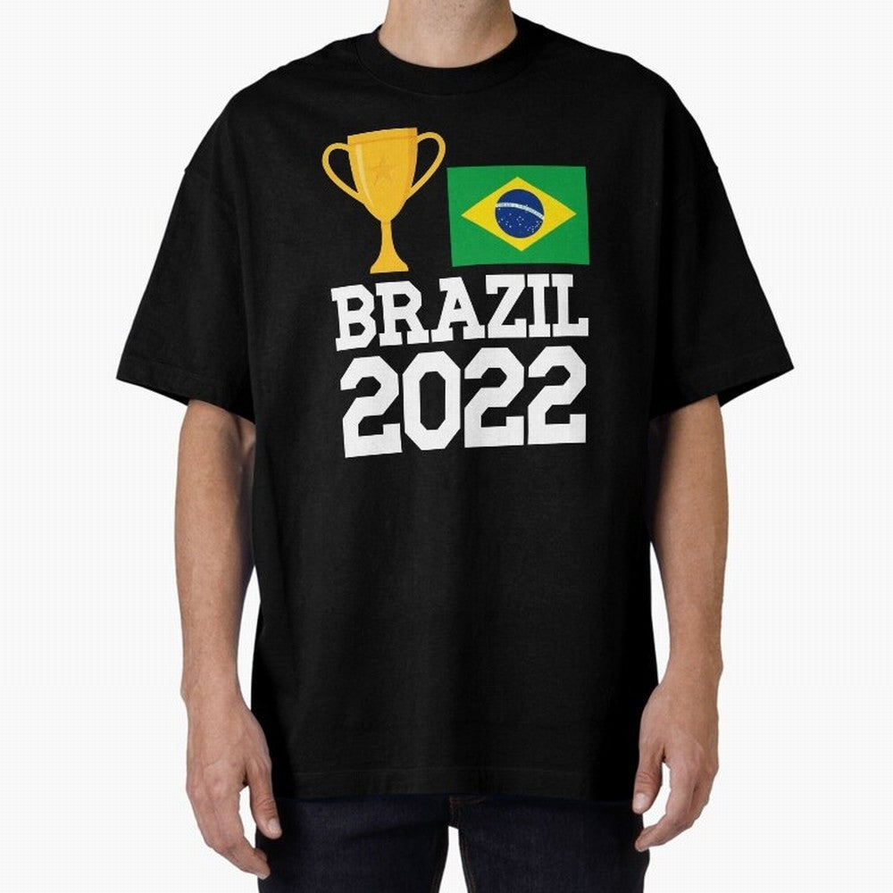 Brazil Soccer Team Fan Football Brazilian Flag 2022 T-Shirt - Brazil T shirt Soccer - Brazil Flag Vintage - Brazilian Oversized T-Shirt Get Ready for Global Football Passion for FIFA World Cup 2026 USA Canada Mexico, Capturing Messi and Cristiano