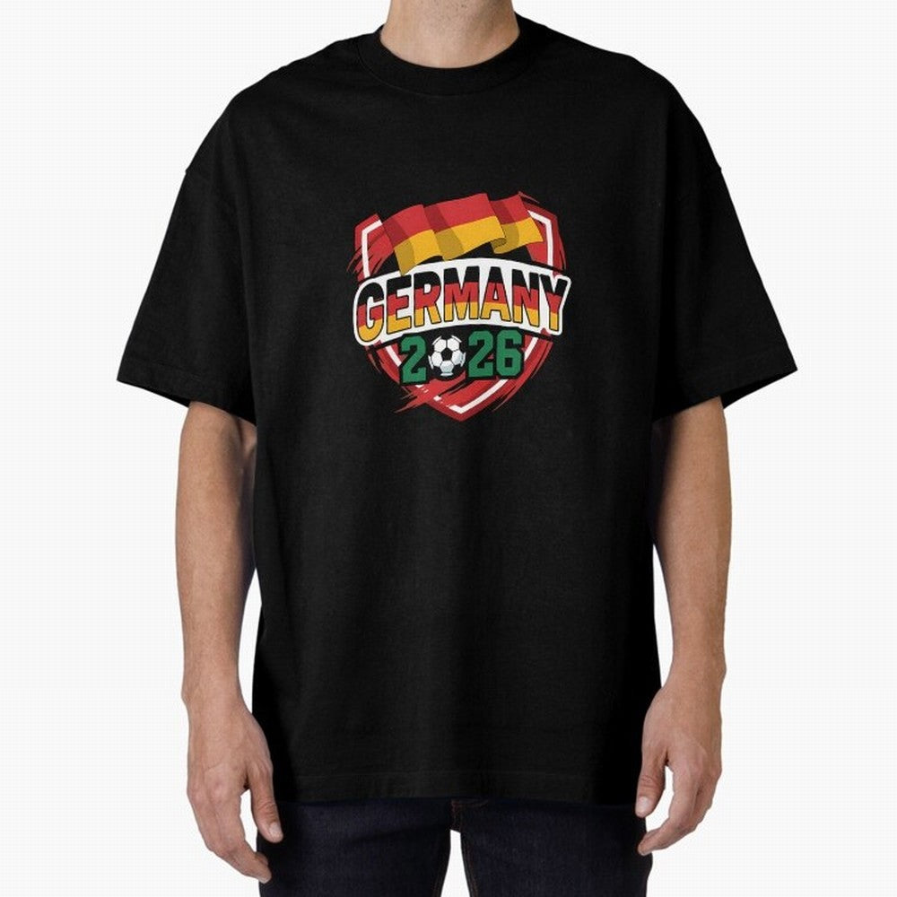 Germany World Cup 2026 Germany Football Oversized T-Shirt Make Your Look Match FIFA World Cup 2026 Group Stage Spirit, Celebrating Spain, CR7, Game Day Rituals, Football Legends, Country Pride and the Road to the Final; Perfect for People Who Love