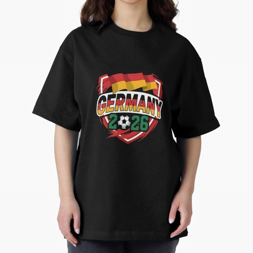 Germany World Cup 2026 Germany Football Oversized T-Shirt Make Your Look Match FIFA World Cup 2026 Group Stage Spirit, Celebrating Spain, CR7, Game Day Rituals, Football Legends, Country Pride and the Road to the Final; Perfect for People Who Love