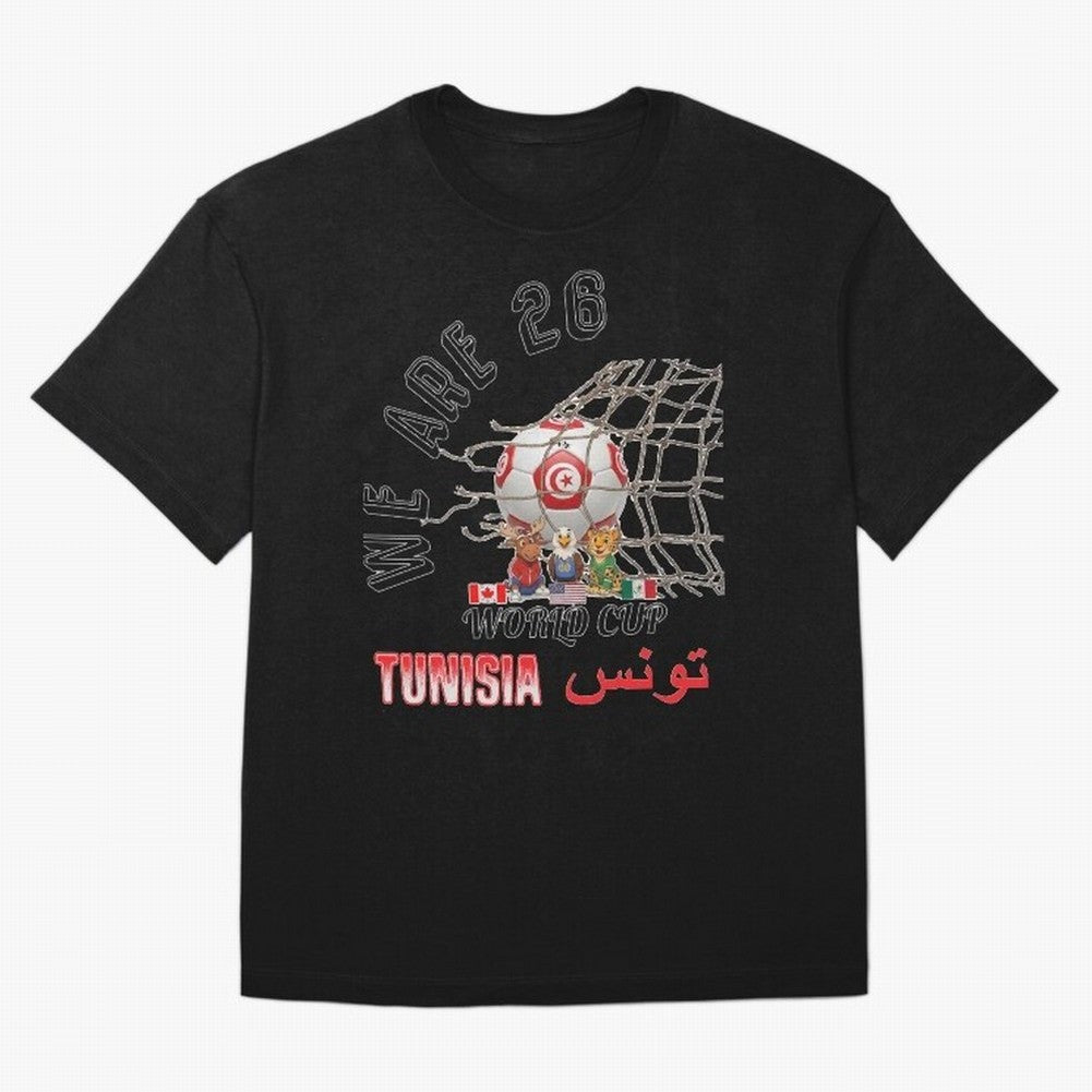 World cup 26 - Tunisia Oversized T-Shirt Remember the FIFA World Cup 2026 Journey through Messi, Neymar and Mbappe Highlights, Netherlands Pride, Retro Football Energy, Iconic Rivalries, Trophy Chase Drama and Stadium Atmosphere; Made for Die Hard