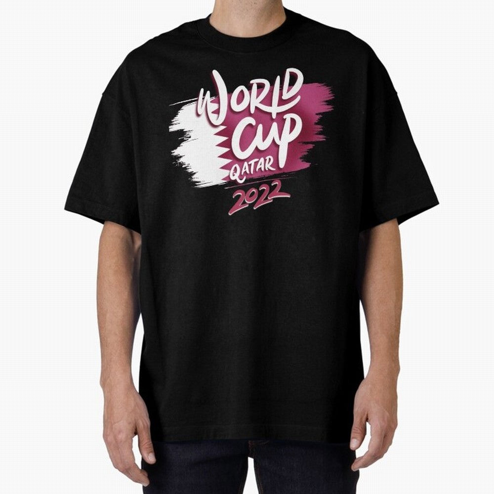 Qatar 2022 Oversized T-Shirt Bring World Football Passion into Match Day Hype around FIFA World Cup 2026, Mbappe and Neymar, Spain, Game Day Rituals, Football Legends, Country Pride and the Road to the Final; Made for Die Hard Supporters, Soccer