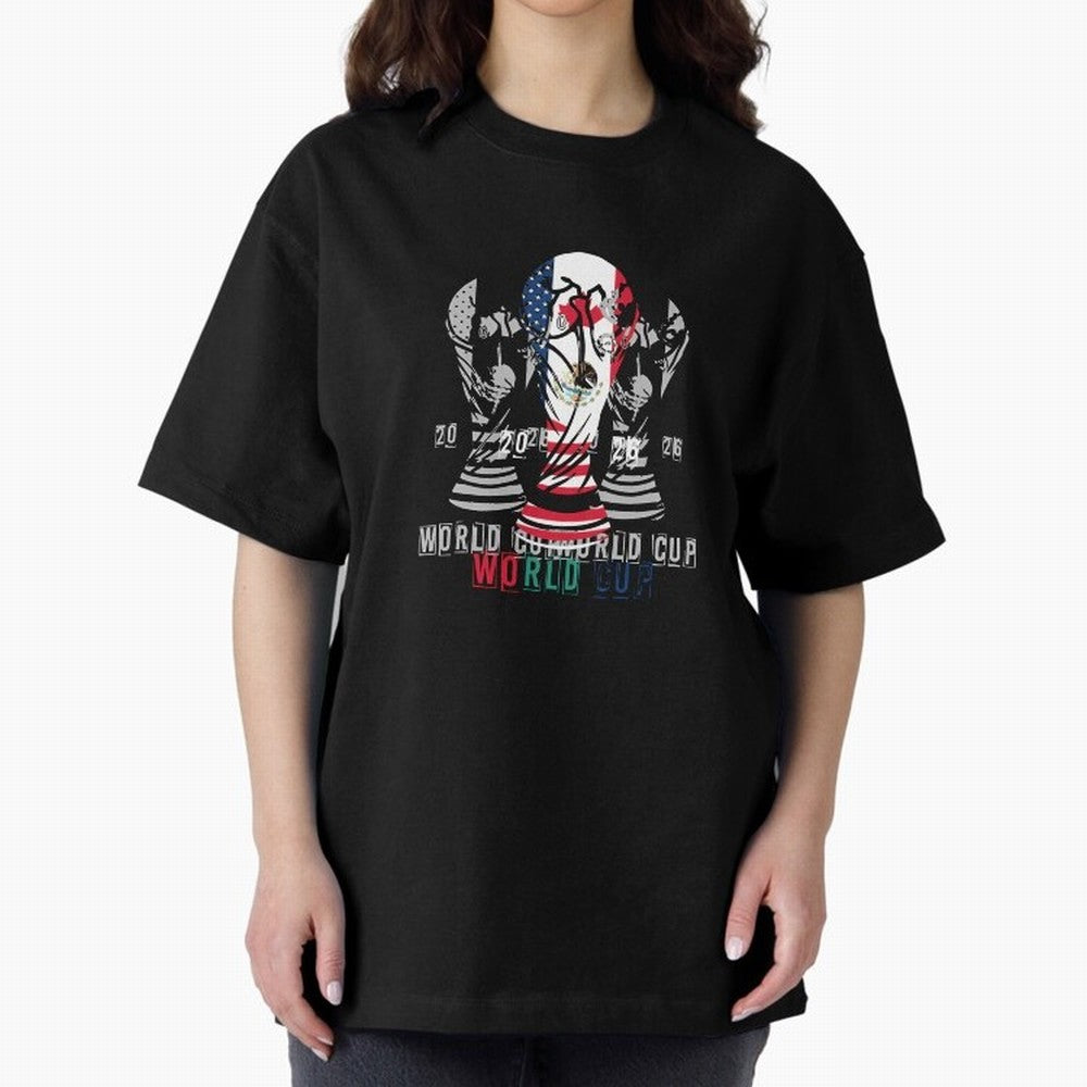 Fifa world cup 2026 USA - Mexico - canada T-Shirt_84601424 Oversized T-Shirt Bring Retro Soccer Energy to FIFA World Cup 2026 Spirit, Filled with England, Messi, Stadium Chants, National Pride, Trophy Dreams and Unforgettable Football Memories;