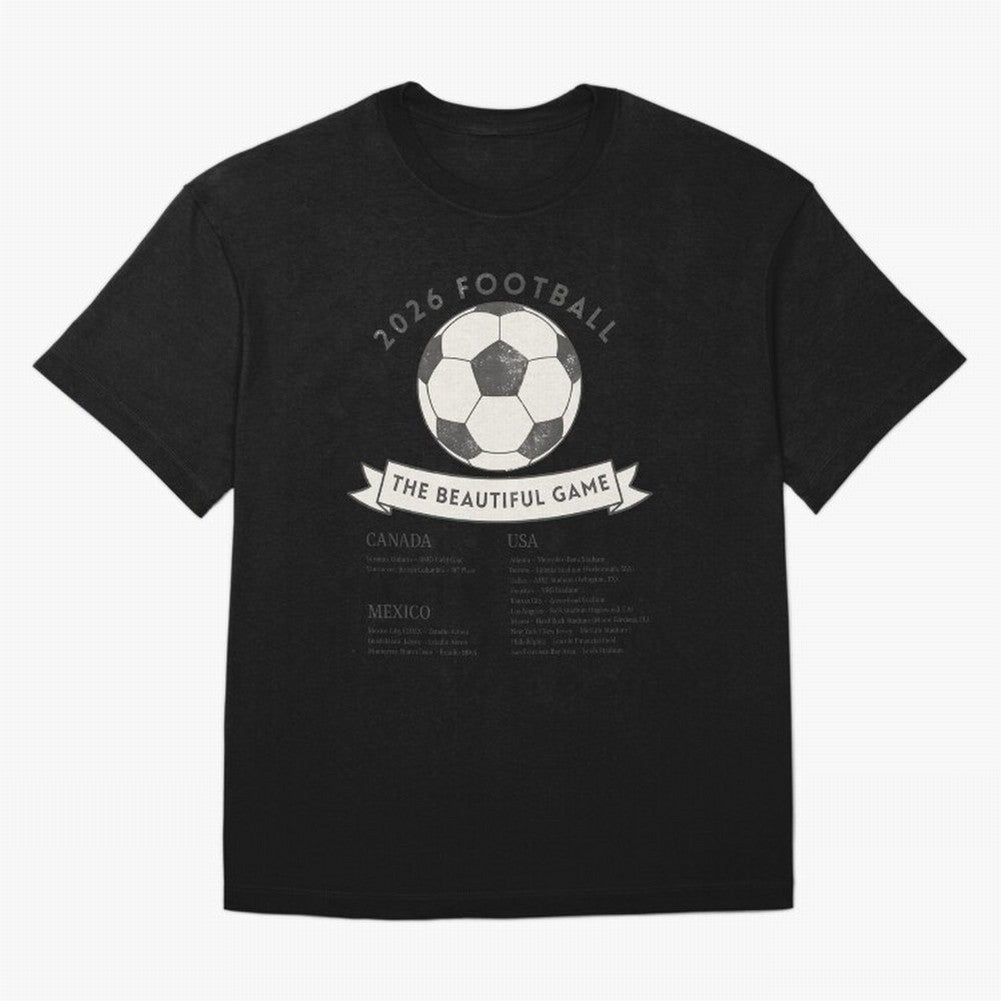 2026 Football Soccer Host Cities Beautiful Game Oversized T-Shirt Celebrate Fan Favorites in FIFA World Cup 2026 USA Canada Mexico Celebrating Cristiano Ronaldo, Argentina and Brazil Energy, Classic Soccer Heritage, Championship Pressure, Fan