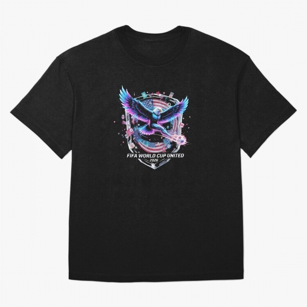 FIFA World Cup 2026 United Eagle Soccer Art T-Shirt_86867742 Oversized T-Shirt Bring Global Tournament Vibes to the FIFA World Cup 2026 Journey through Neymar Highlights, France Pride, Championship Spirit, Famous Goals, Roaring Crowds and