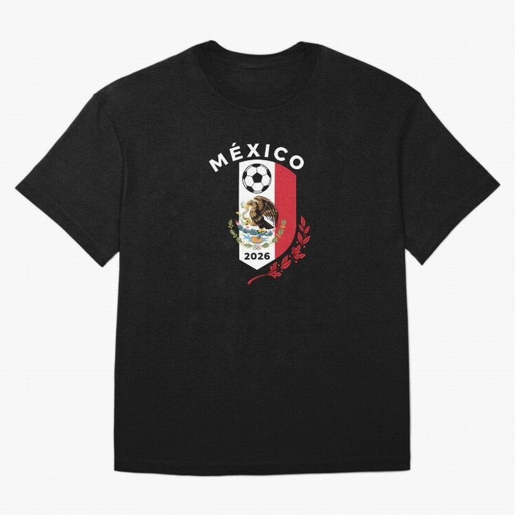 Mexico Emblem World Cup Soccer 2026 Football Crew T-Shirt_83050167 Oversized T-Shirt Celebrate National Team Dreams in Global Football Passion for FIFA World Cup 2026 USA Canada Mexico, Featuring CR7 and Messi, England, France and Netherlands,