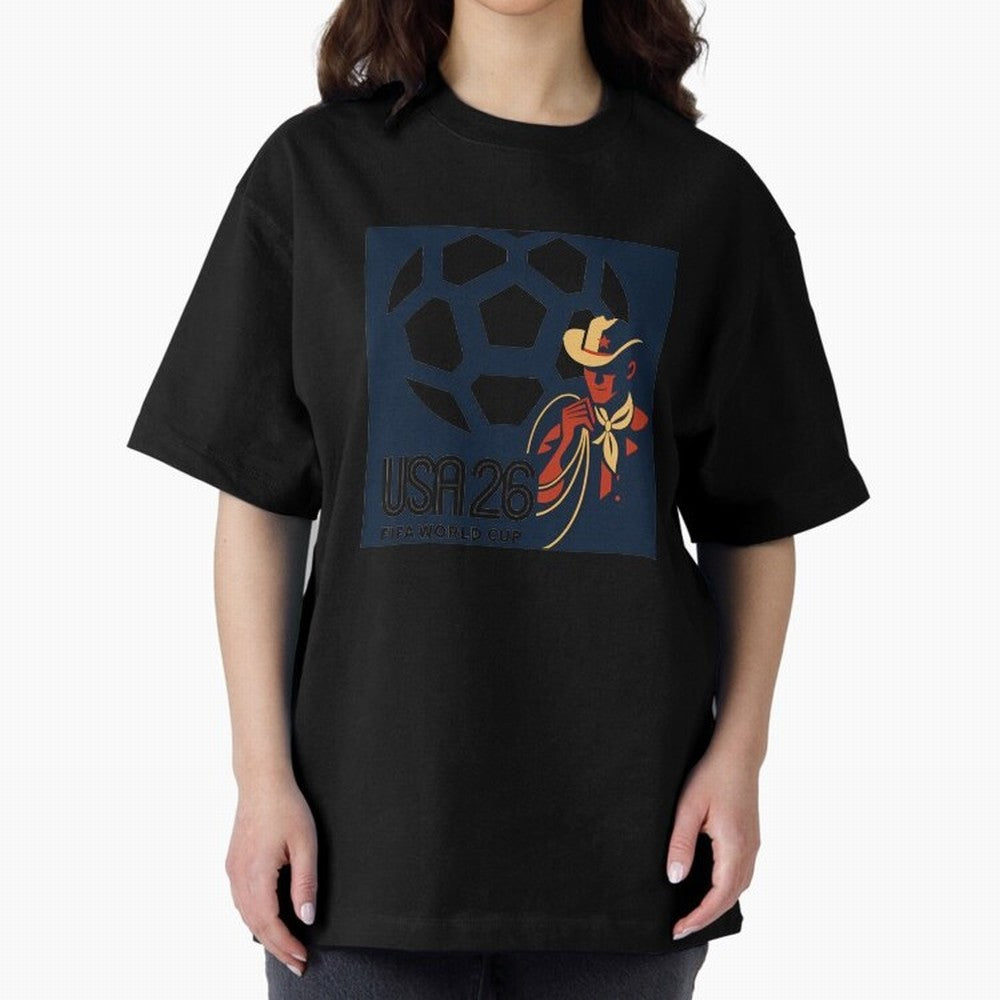 FIFA 2026 T-Shirt_87943139 Oversized T-Shirt Back Your Heroes with FIFA World Cup 2026 Spirit, Capturing France, Haaland, Match Day Excitement, Supporter Culture, Golden Goals and Global Football Passion; Great for Watch Parties, Sports Bars,