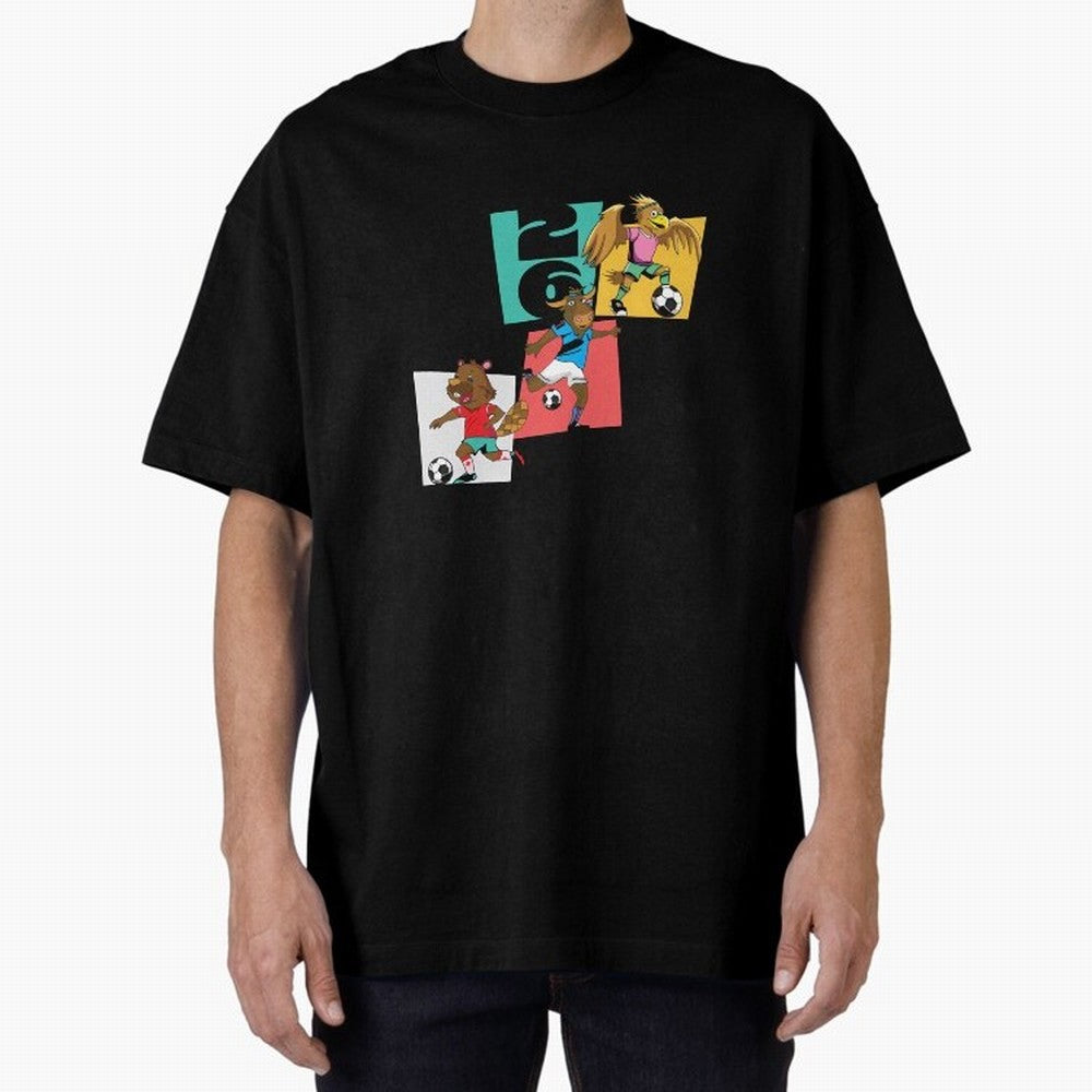 North America Mascots 2 T-Shirt_83568192 Oversized T-Shirt Experience the FIFA World Cup 2026 USA Canada Mexico Journey through Cristiano Ronaldo, Haaland and CR7 Highlights, Brazil Pride, Football History, Final Match Energy, Crowd Noise and Once