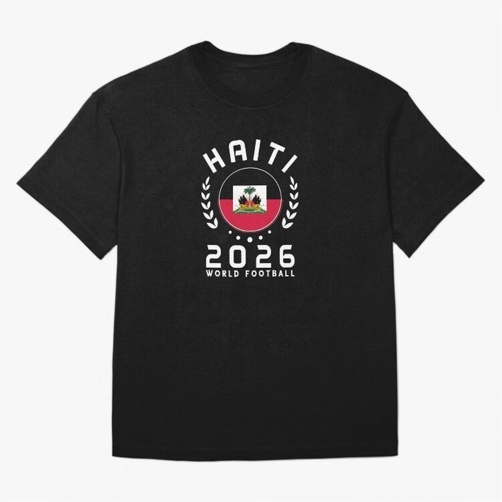 World Cup 2026 Haiti Football Fan Haitian Supporter T-Shirt_84687246 Oversized T-Shirt Keep Football History Alive during Global Football Passion for FIFA World Cup 2026 Group Stage, Built around Messi, Neymar and Mbappe, Netherlands, Supporter