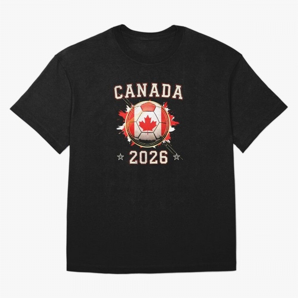 Front Print Canada Soccer World Cup 2026 - Canadian Fan Gift T-Shirt_84561562 Oversized T-Shirt Unlock the FIFA World Cup 2026 Group Stage Journey through Mbappe and Neymar Highlights, Brazil Pride, Stadium Chants, National Pride, Trophy Dreams and