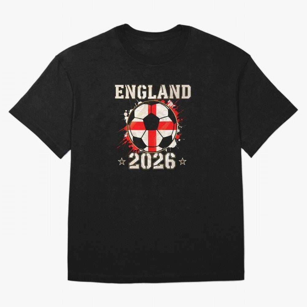 Front Print England Soccer World Cup 2026 - English Fan Gift T-Shirt_84562392 Oversized T-Shirt Make Every Match About the FIFA World Cup 2026 Journey through Mbappe Highlights, France and Portugal Pride, Stadium Chants, National Pride, Trophy