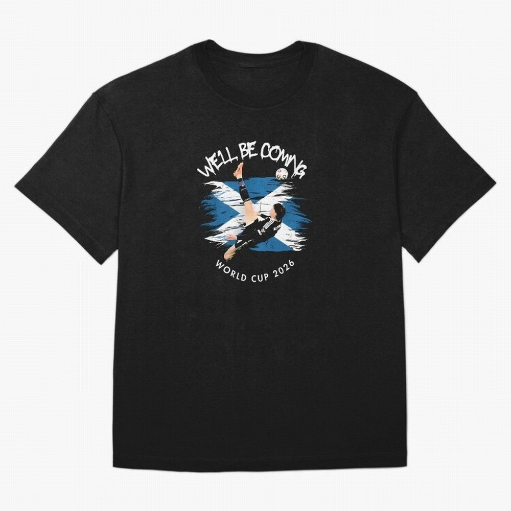 We'll be coming 2026 - Scotland World Cup 2026 ¨C Tartan Army Returns T-Shirt_83870657 Oversized T-Shirt Back Your Heroes with Global Football Passion for FIFA World Cup 2026 USA Canada Mexico, Capturing Cristiano Ronaldo, Haaland and CR7,