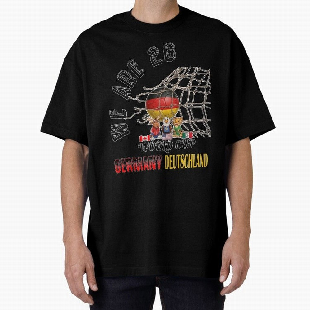 World cup 26 - Germany Oversized T-Shirt Refresh FIFA World Cup 2026 Driven by Messi, Neymar and Mbappe, Germany Energy, Sports Nostalgia, International Competition, Famous Players and Unforgettable Victories; Created for Match Day Parties, Soccer