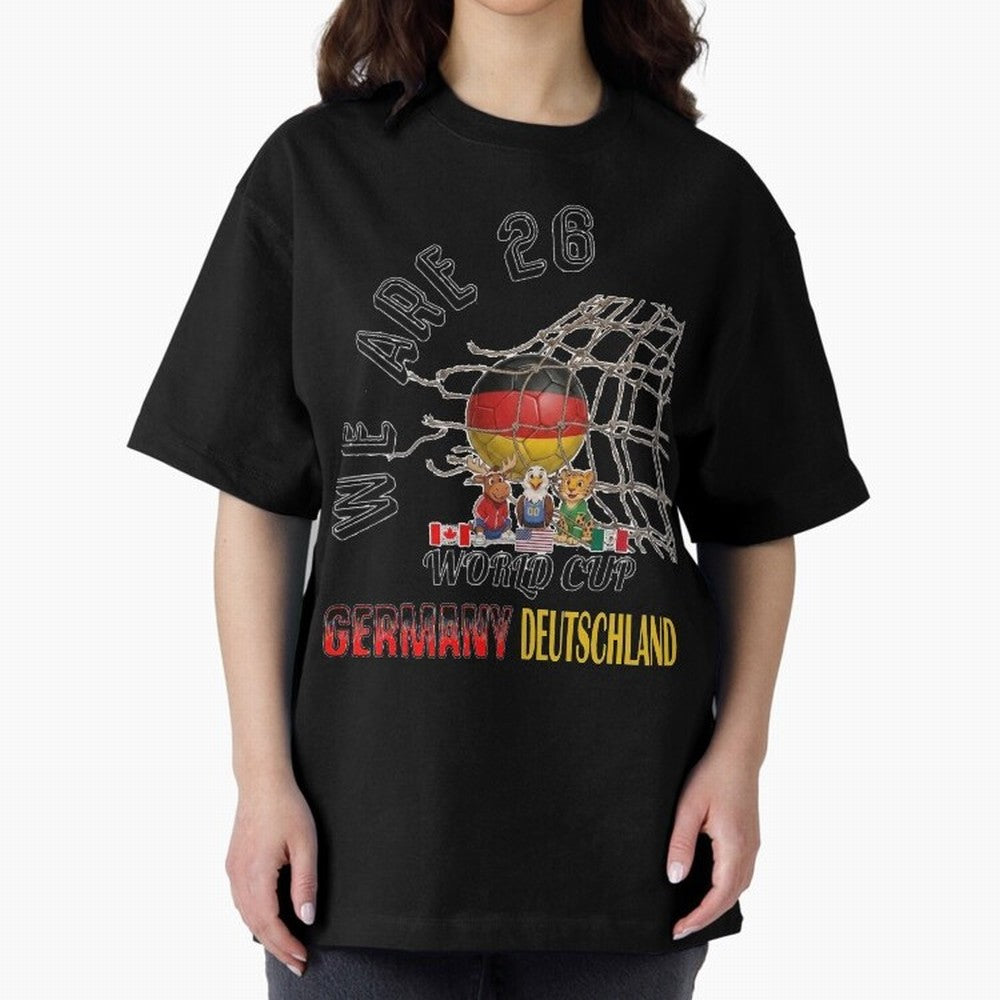 World cup 26 - Germany Oversized T-Shirt Refresh FIFA World Cup 2026 Driven by Messi, Neymar and Mbappe, Germany Energy, Sports Nostalgia, International Competition, Famous Players and Unforgettable Victories; Created for Match Day Parties, Soccer
