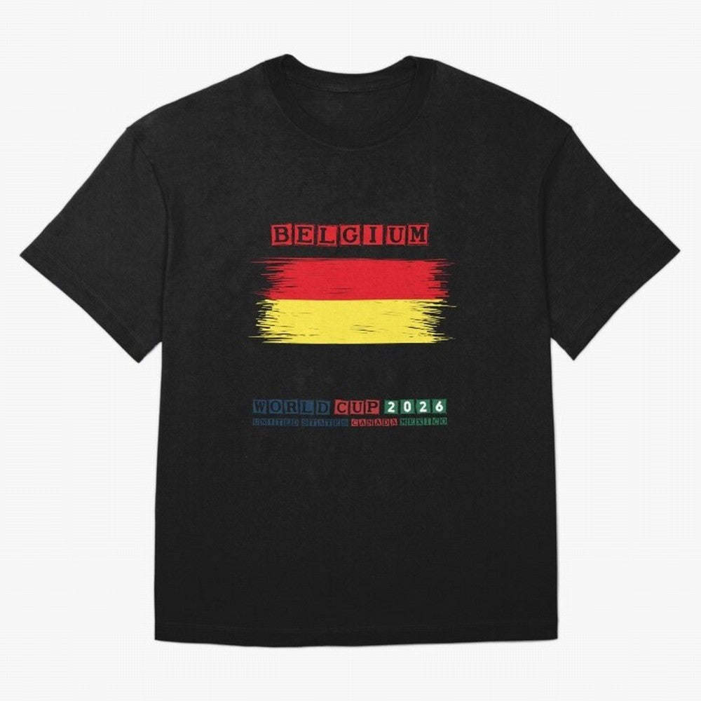 BELGIUM WORLD CUP 2026 Oversized T-Shirt Celebrate the Magic of FIFA World Cup 2026 Spirit, Filled with France and Portugal, Cristiano Ronaldo, Haaland and CR7, Goal Celebration Energy, Supporter Heritage, Football Icons and Worldwide Tournament
