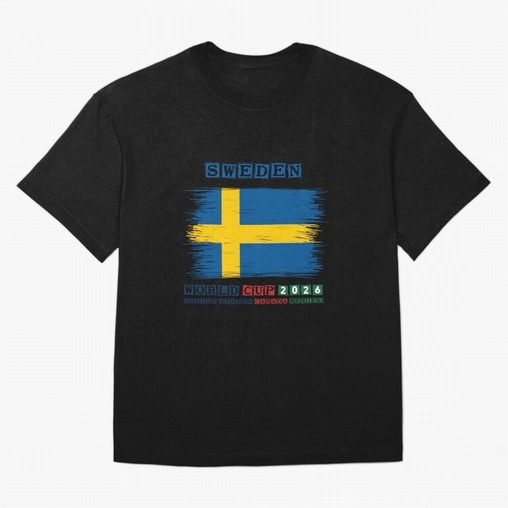 SWEDEN WORLD CUP 2026 Oversized T-Shirt Showcase FIFA World Cup 2026 Spirit, Driven by Argentina and Brazil, Neymar, Haaland and Cristiano Ronaldo, Sports Nostalgia, International Competition, Famous Players and Unforgettable Victories; Made for