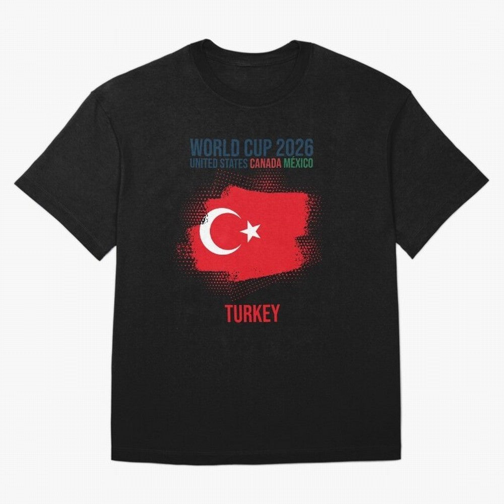 TURKEY WORLD CUP 2026 Oversized T-Shirt Discover Global Football Passion for FIFA World Cup 2026 Group Stage, Centered on Neymar, Haaland and Cristiano Ronaldo, Argentina, Match Day Excitement, Supporter Culture, Golden Goals and Global Football