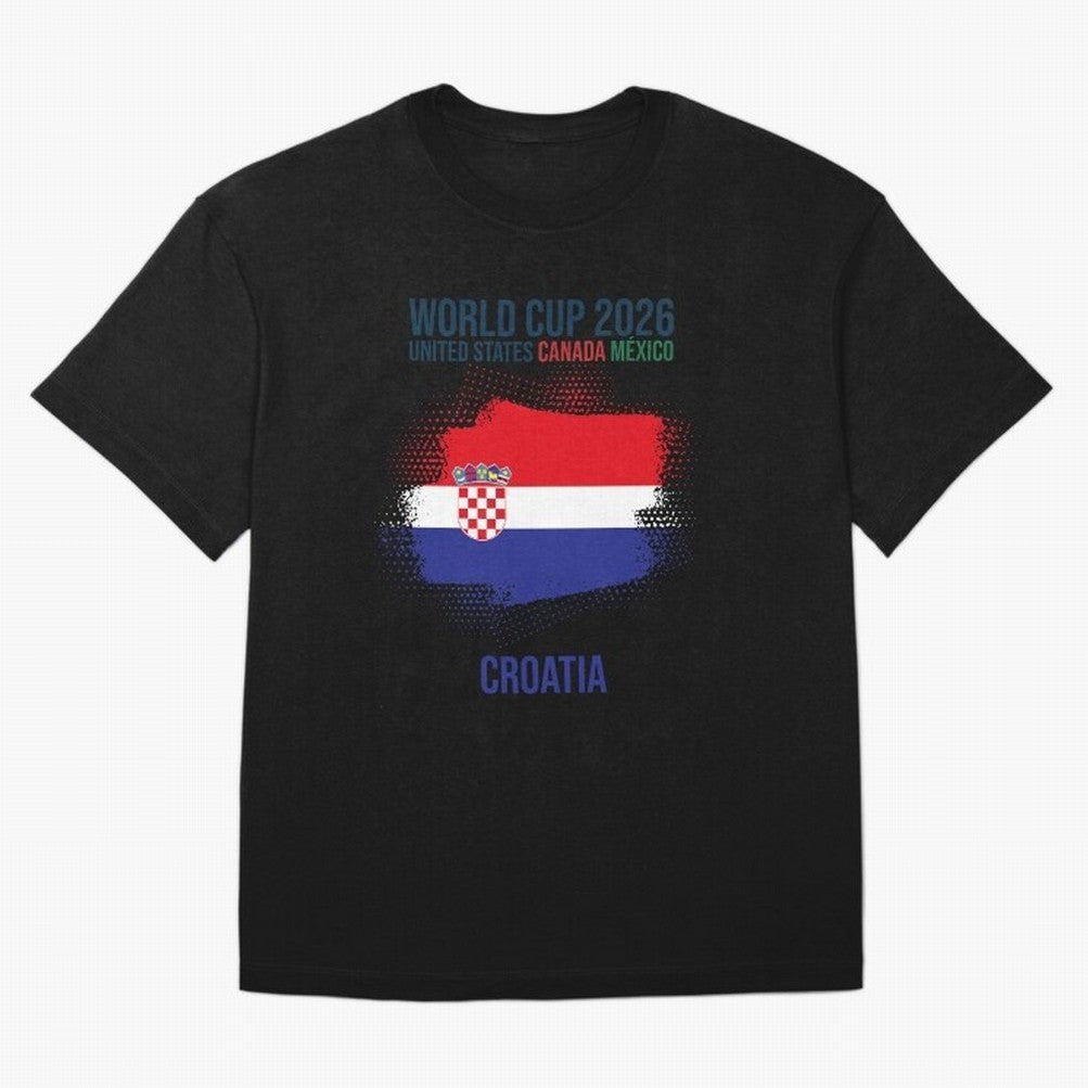 CROATIA WORLD CUP 2026 Oversized T-Shirt Support Iconic Players in FIFA World Cup 2026 for Fans of Cristiano Ronaldo and England and Germany, Bringing Global Supporter Spirit, Legendary Goals, National Colors and Tournament Celebration; Made for