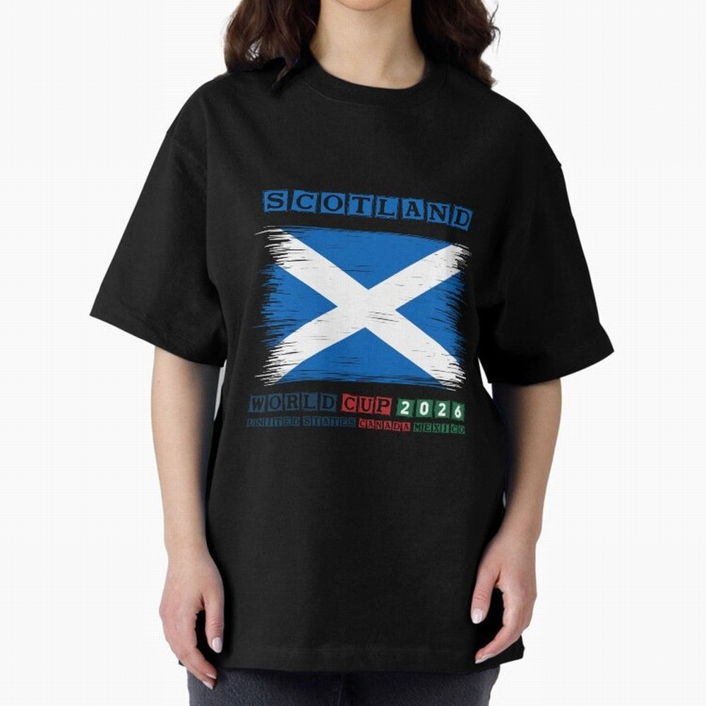 SCOTLAND WORLD CUP 2026 Oversized T-Shirt Show Support during Match Day Hype around FIFA World Cup 2026 USA Canada Mexico, Cristiano Ronaldo, Haaland and CR7, Brazil, Game Day Rituals, Football Legends, Country Pride and the Road to the Final;