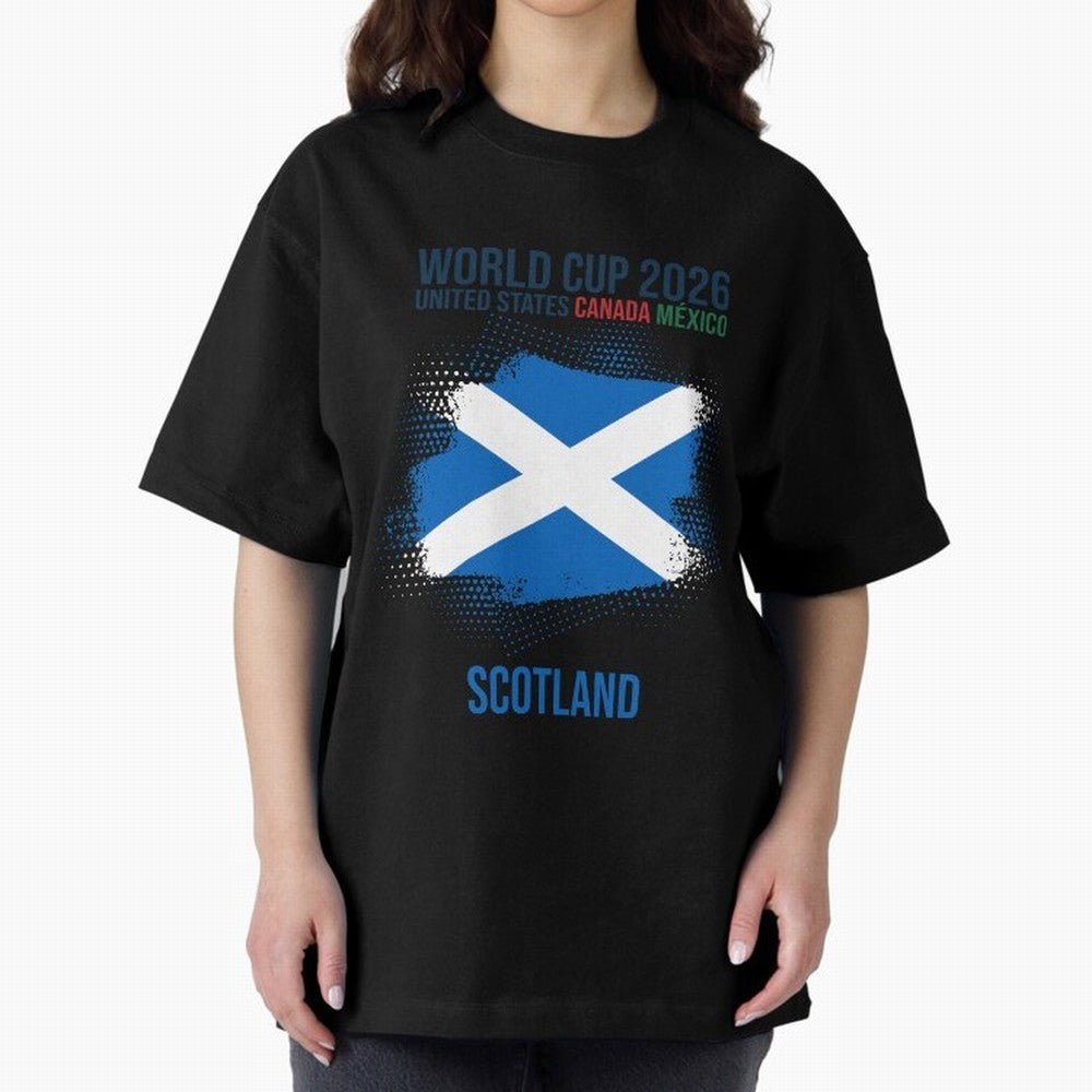 SCOTLAND WORLD CUP 2026 Oversized T-Shirt Upgrade FIFA World Cup 2026 Group Stage Spirit, Driven by Argentina and Brazil, Messi and Cristiano Ronaldo, Classic Soccer Heritage, Championship Pressure, Fan Loyalty and International Pride; Perfect for