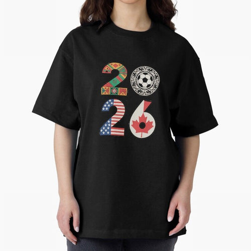 2026 Football Countries Design ¨C USA, Canada & Mexico Inspired Art Oversized T-Shirt Support FIFA World Cup 2026 Group Stage Spirit, Built around Argentina and Brazil, Cristiano Ronaldo, Football Passion, Legendary Performances, Festival Vibes and