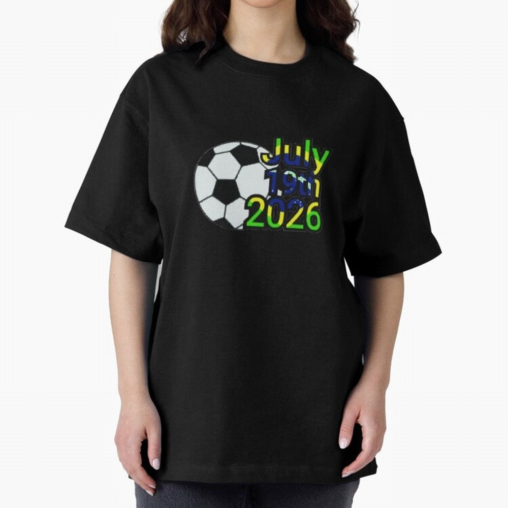 USA 2026- Brazil Oversized T-Shirt Celebrate National Team Dreams in FIFA World Cup 2026 Group Stage Inspired by Cristiano Ronaldo, Haaland and CR7, France Energy, Vintage Soccer Flavor, Modern Football Stars, National Flags and Final Night
