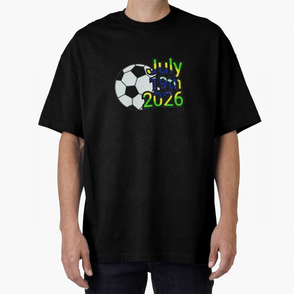 USA 2026- Brazil Oversized T-Shirt Celebrate National Team Dreams in FIFA World Cup 2026 Group Stage Inspired by Cristiano Ronaldo, Haaland and CR7, France Energy, Vintage Soccer Flavor, Modern Football Stars, National Flags and Final Night