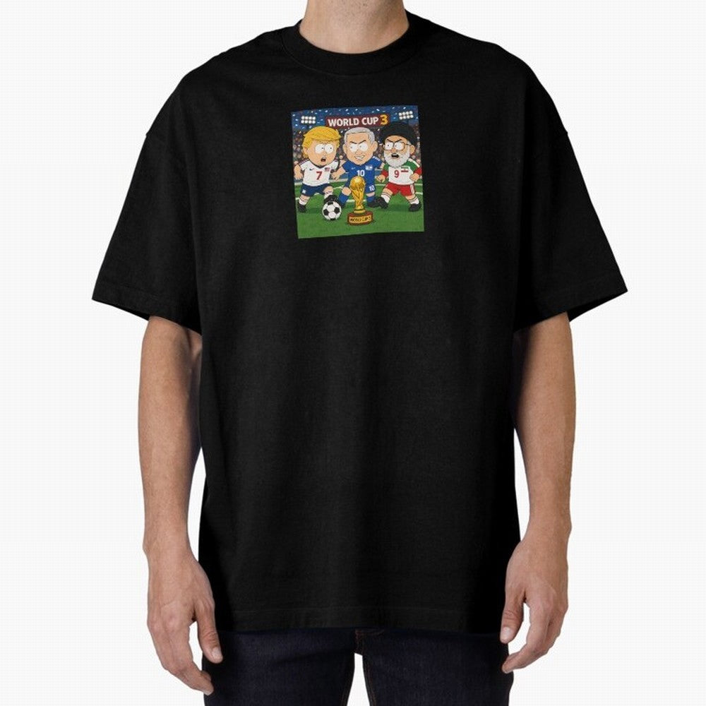 WORLD CUP 3 Oversized T-Shirt Relive Legendary Nights from FIFA World Cup 2026 Group Stage Connected to Messi and Cristiano Ronaldo, Netherlands Energy, Vintage Soccer Flavor, Modern Football Stars, National Flags and Final Night Emotion; Perfect