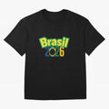 Brasil 2026 Football Mission - Road to Next World Cup T-Shirt Oversized T-Shirt Keep the Match Day Mood of FIFA World Cup 2026 USA Canada Mexico for Fans of CR7 and Messi and Argentina, Bringing Soccer Culture, Superstar Moments, National Team
