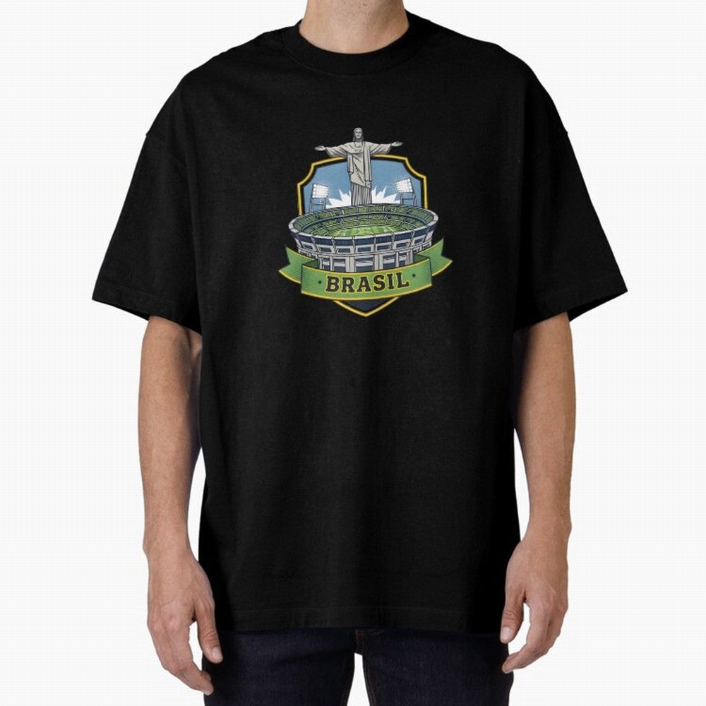 Brazil - World Cup 2026 Oversized T-Shirt Carry the Dream of Match Day Hype around FIFA World Cup 2026 USA Canada Mexico, Cristiano Ronaldo, Spain and Netherlands, Champion Mindset, Group Stage Buzz, Knockout Tension and Passionate Fan Culture;
