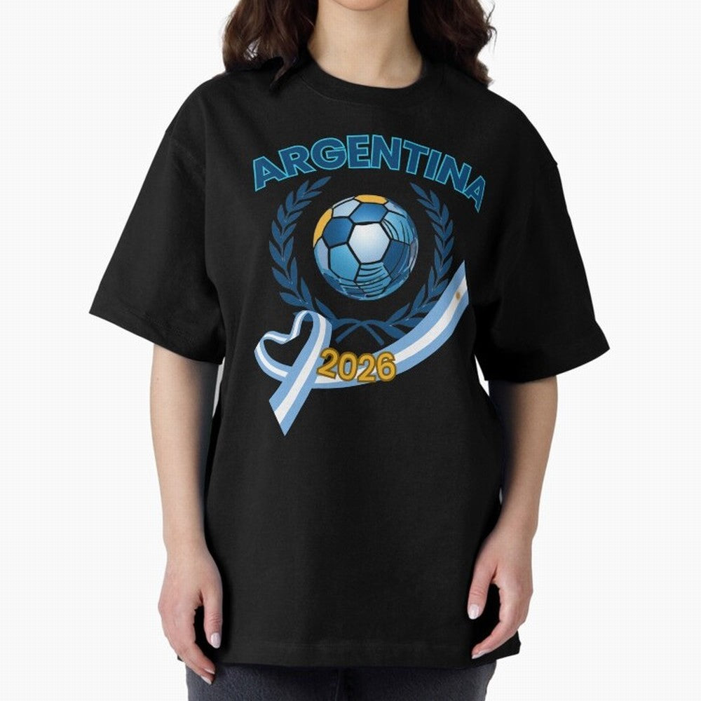 Argentina 2026 Oversized T-Shirt Support Your Favorite Stars during the FIFA World Cup 2026 Group Stage Journey through Neymar, Haaland and Cristiano Ronaldo Highlights, Spain Pride, Football Passion, Legendary Performances, Festival Vibes and
