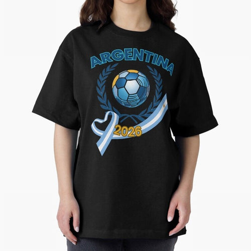 Argentina 2026 Oversized T-Shirt Support Your Favorite Stars during the FIFA World Cup 2026 Group Stage Journey through Neymar, Haaland and Cristiano Ronaldo Highlights, Spain Pride, Football Passion, Legendary Performances, Festival Vibes and