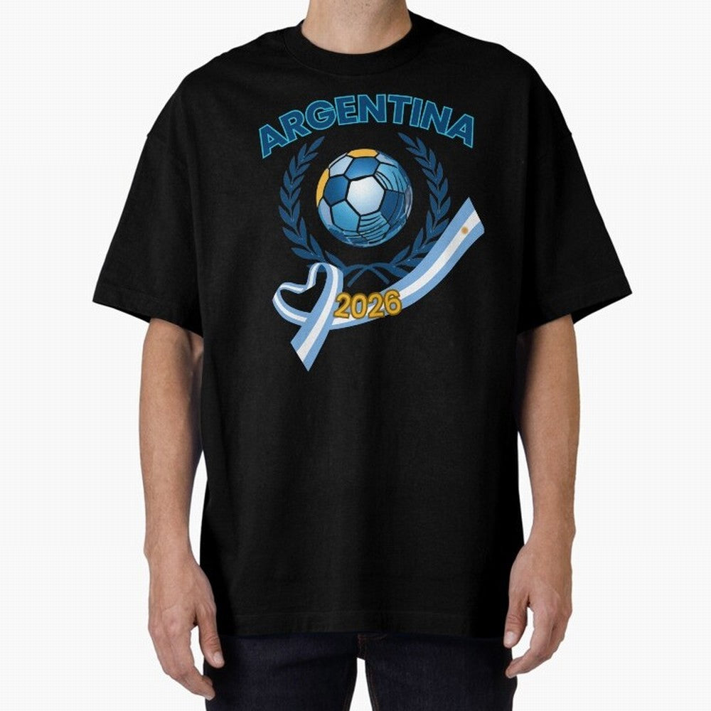 Argentina 2026 Oversized T-Shirt Support Your Favorite Stars during the FIFA World Cup 2026 Group Stage Journey through Neymar, Haaland and Cristiano Ronaldo Highlights, Spain Pride, Football Passion, Legendary Performances, Festival Vibes and