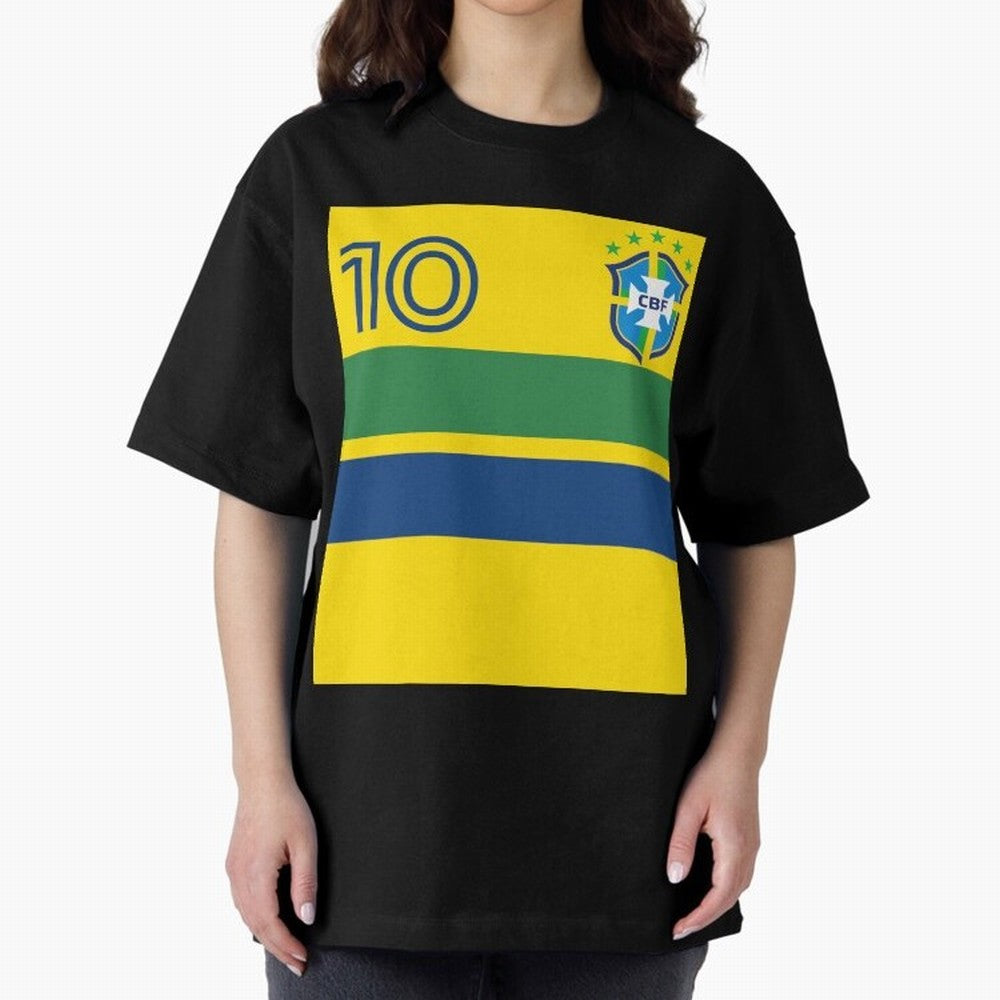 Brazil | 2026 World Cup Fan Apparel Oversized T-Shirt Step into FIFA World Cup 2026 USA Canada Mexico Driven by CR7 and Messi, Argentina and Brazil Energy, Worldwide Fan Energy, Dramatic Goals, Stadium Lights and Championship Celebrations; Perfect