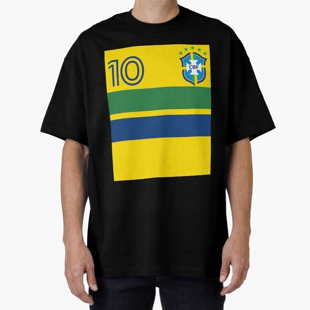 Brazil | 2026 World Cup Fan Apparel Oversized T-Shirt Step into FIFA World Cup 2026 USA Canada Mexico Driven by CR7 and Messi, Argentina and Brazil Energy, Worldwide Fan Energy, Dramatic Goals, Stadium Lights and Championship Celebrations; Perfect