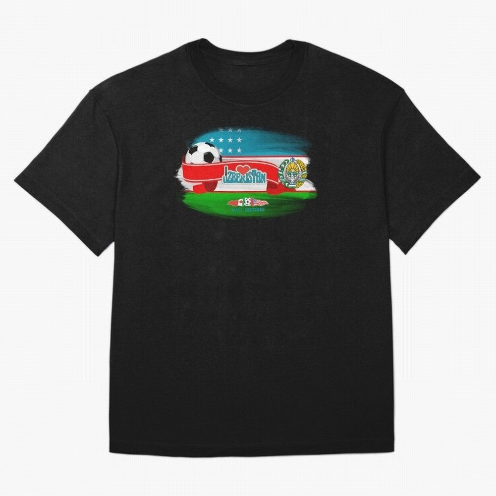 UzbekistanWC 2026 Oversized T-Shirt Show Passion for the Stars of Match Day Hype around FIFA World Cup 2026 USA Canada Mexico, Messi, CR7 and Mbappe, England, France and Netherlands, Retro Football Energy, Iconic Rivalries, Trophy Chase Drama and