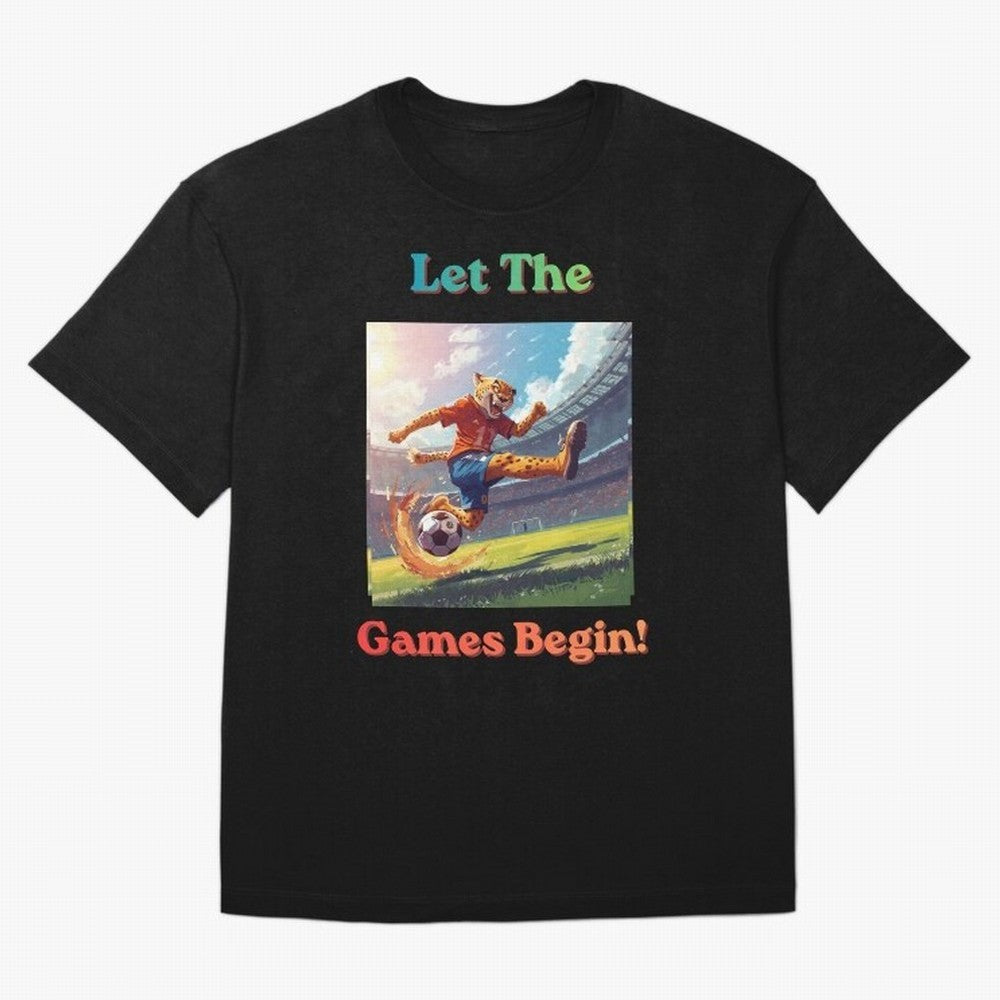 Let The Games Begin ¨C World Cup Soccer 2026 Oversized T-Shirt Make Your Look Match FIFA World Cup 2026 Spirit, with England, France and Netherlands, Mbappe, Vintage Soccer Flavor, Modern Football Stars, National Flags and Final Night Emotion; Made