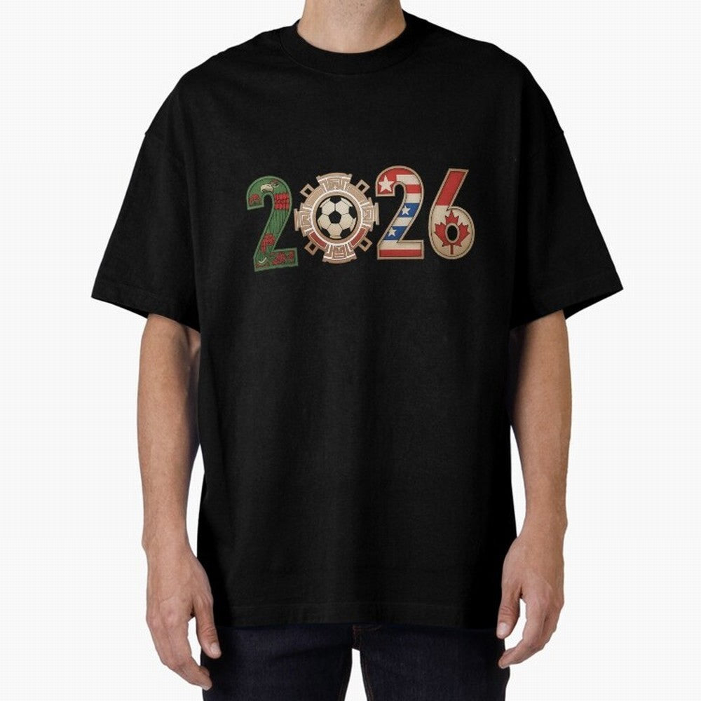 2026 Oversized T-Shirt Fuel Global Football Passion for FIFA World Cup 2026, Centered on Haaland, England, France and Netherlands, Tournament Hype, Historic Matchups, Family Viewing Parties and Global Sports Pride; Great for Watch Parties, Sports