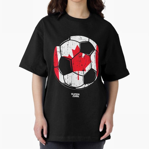 2026 Canada Soccer Fan World Cup Oversized T-Shirt Cheer for FIFA World Cup 2026 Made for Haaland, Brazil Energy, Match Day Excitement, Supporter Culture, Golden Goals and Global Football Passion; Made for Die Hard Supporters, Soccer Lovers, Game