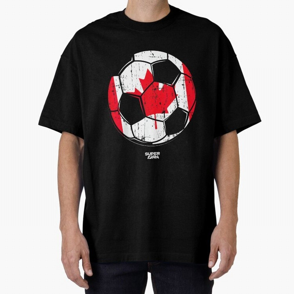 2026 Canada Soccer Fan World Cup Oversized T-Shirt Cheer for FIFA World Cup 2026 Made for Haaland, Brazil Energy, Match Day Excitement, Supporter Culture, Golden Goals and Global Football Passion; Made for Die Hard Supporters, Soccer Lovers, Game