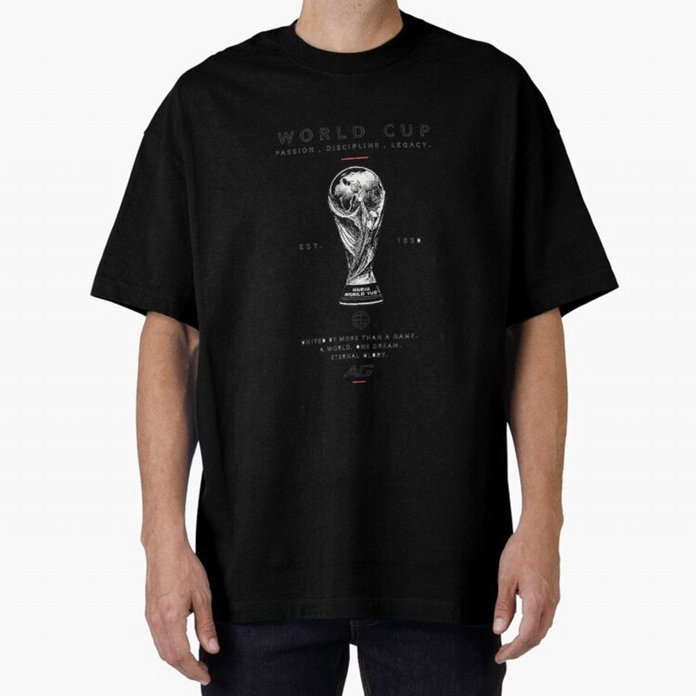 World Cup Football Streetwear Design Oversized T-Shirt Celebrate Every Goal in FIFA World Cup 2026 for Fans of Neymar, Haaland and Cristiano Ronaldo and Argentina and Brazil, Bringing Champion Mindset, Group Stage Buzz, Knockout Tension and