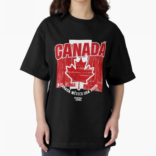 2026 Canada Soccer Fan World Cup Oversized T-Shirt Celebrate the Biggest Stage of FIFA World Cup 2026 for Fans of Cristiano Ronaldo and Germany, Bringing Vintage Soccer Flavor, Modern Football Stars, National Flags and Final Night Emotion; Made for