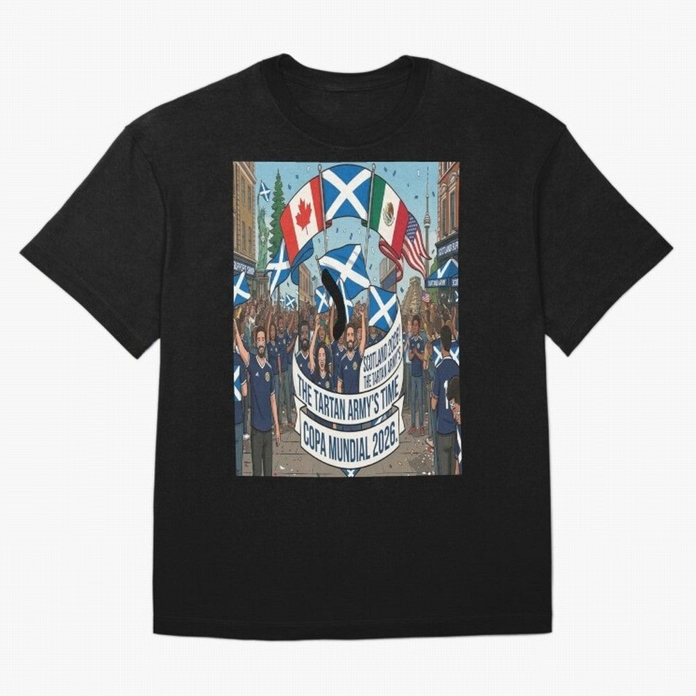 Scotland World Cup 2026 Oversized T-Shirt Experience the Global Stage of FIFA World Cup 2026 Group Stage with Messi, Spain and Netherlands Energy, Football Festival Excitement, Trophy Ambitions, Country Rivalries and Star Player Buzz; Made for Die