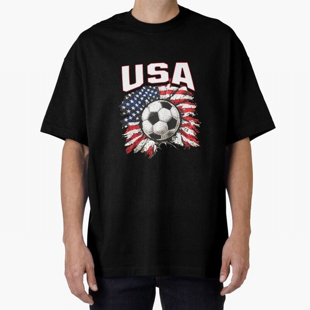 2026 Cup Flag Soccer Pride Fun Family USA Oversized T-Shirt Discover Match Day Hype around FIFA World Cup 2026 USA Canada Mexico, CR7 and Messi, Argentina and Brazil, Retro Football Energy, Iconic Rivalries, Trophy Chase Drama and Stadium