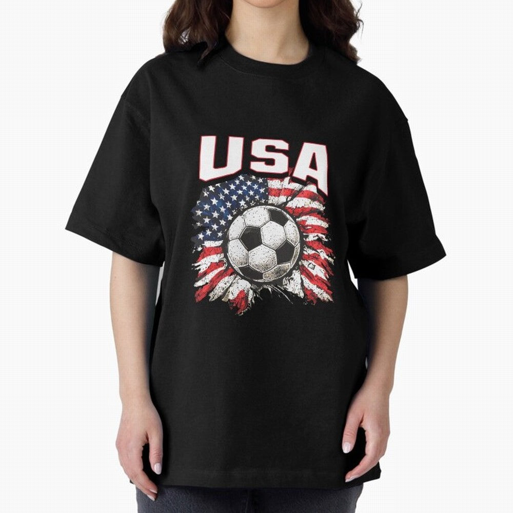 2026 Cup Flag Soccer Pride Fun Family USA Oversized T-Shirt Discover Match Day Hype around FIFA World Cup 2026 USA Canada Mexico, CR7 and Messi, Argentina and Brazil, Retro Football Energy, Iconic Rivalries, Trophy Chase Drama and Stadium