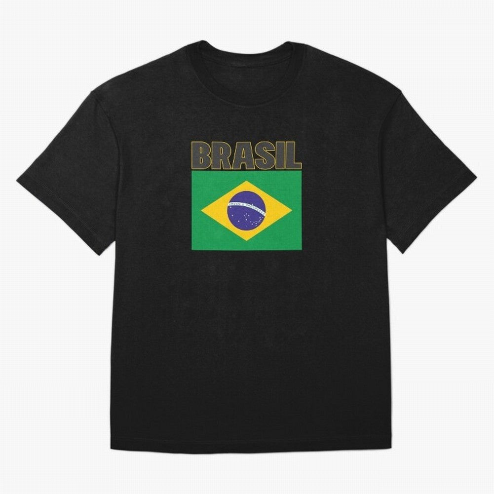 Brasil Flag Oversized T-Shirt Remember FIFA World Cup 2026 USA Canada Mexico for Fans of Neymar and England and Germany, Bringing Football Passion, Legendary Performances, Festival Vibes and Supporter Community; Ideal for Football Dads, Football