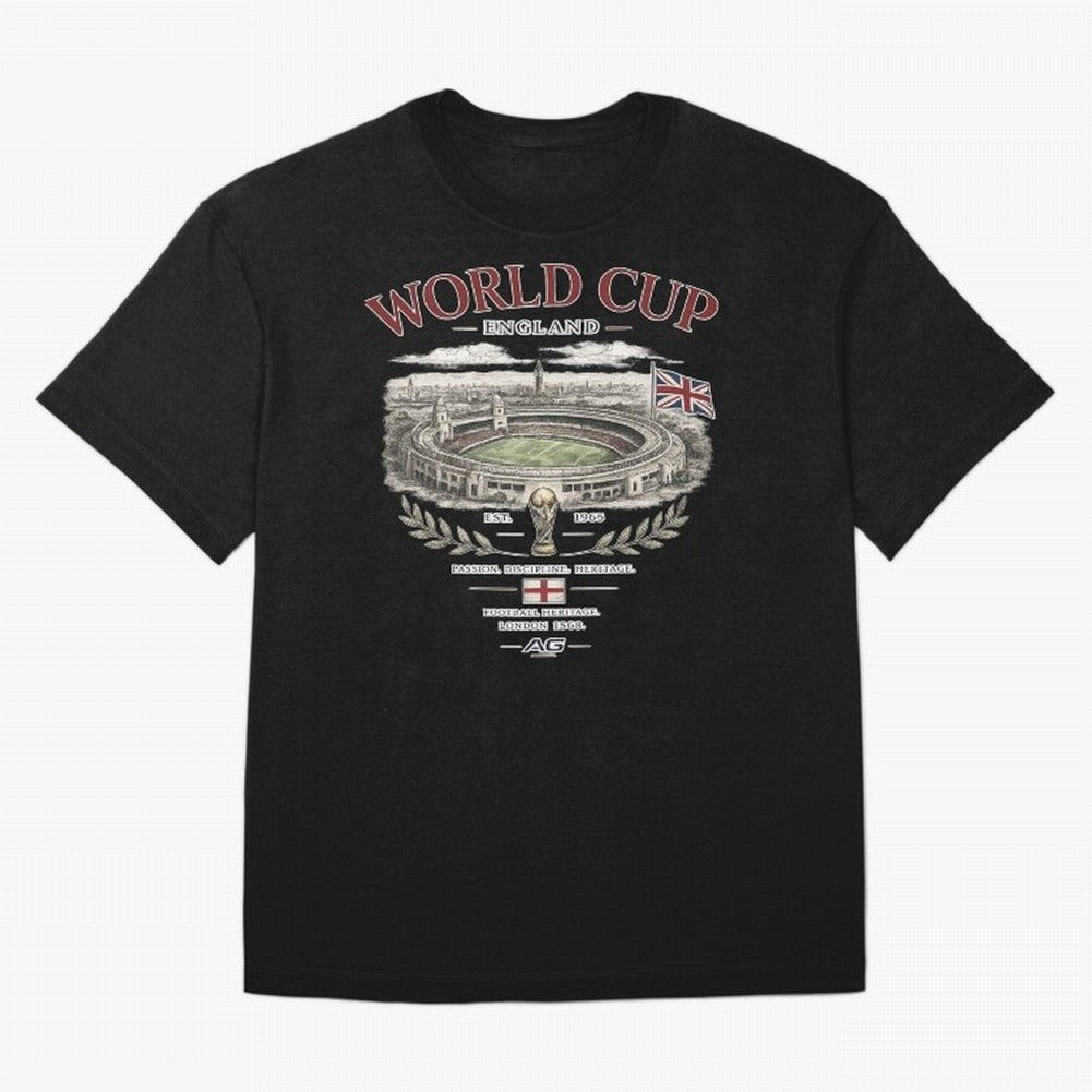 England World Cup Wembley Streetwear Oversized T-Shirt Show Your Love for FIFA World Cup 2026 Group Stage Featuring Cristiano Ronaldo, Argentina, France and Brazil Energy, Sports Nostalgia, International Competition, Famous Players and