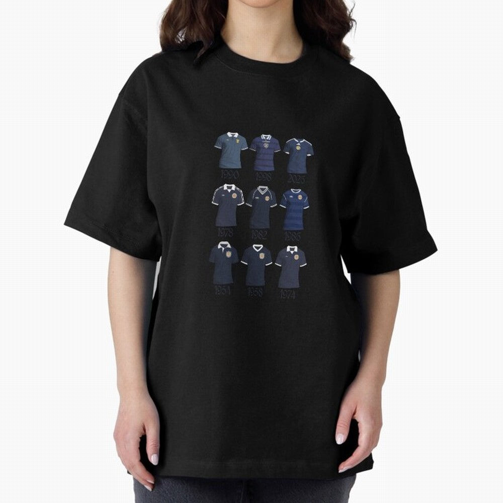 Scotland World Cup Kits Oversized T-Shirt Honor Football Greatness during FIFA World Cup 2026 Group Stage Driven by CR7, England and Germany Energy, Football Festival Excitement, Trophy Ambitions, Country Rivalries and Star Player Buzz; Great for