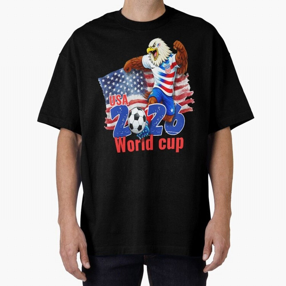 USA 2026 WORLD CUP Oversized T-Shirt Show Love for Legendary Goals in the FIFA World Cup 2026 Journey through Messi, CR7 and Mbappe Highlights, England and Germany Pride, Fan Favorite Moments, National Team Passion, Big Match Drama and Soccer