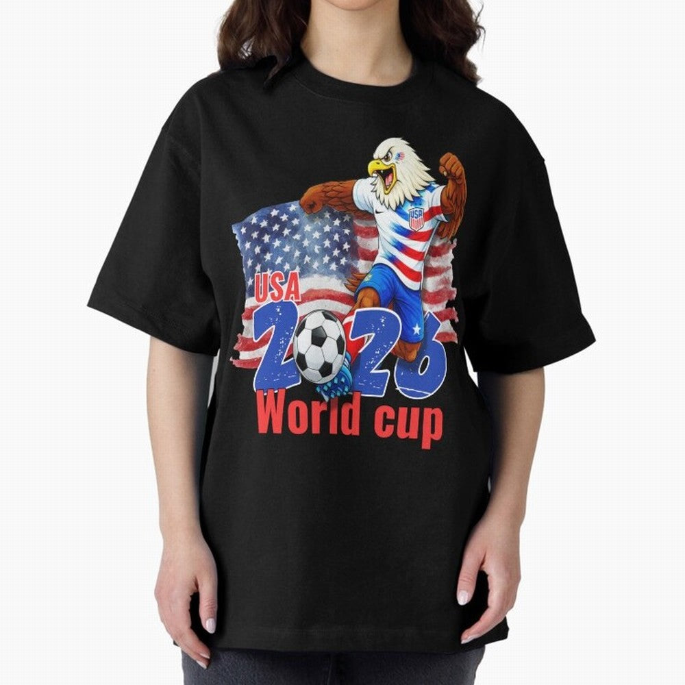 USA 2026 WORLD CUP Oversized T-Shirt Show Love for Legendary Goals in the FIFA World Cup 2026 Journey through Messi, CR7 and Mbappe Highlights, England and Germany Pride, Fan Favorite Moments, National Team Passion, Big Match Drama and Soccer