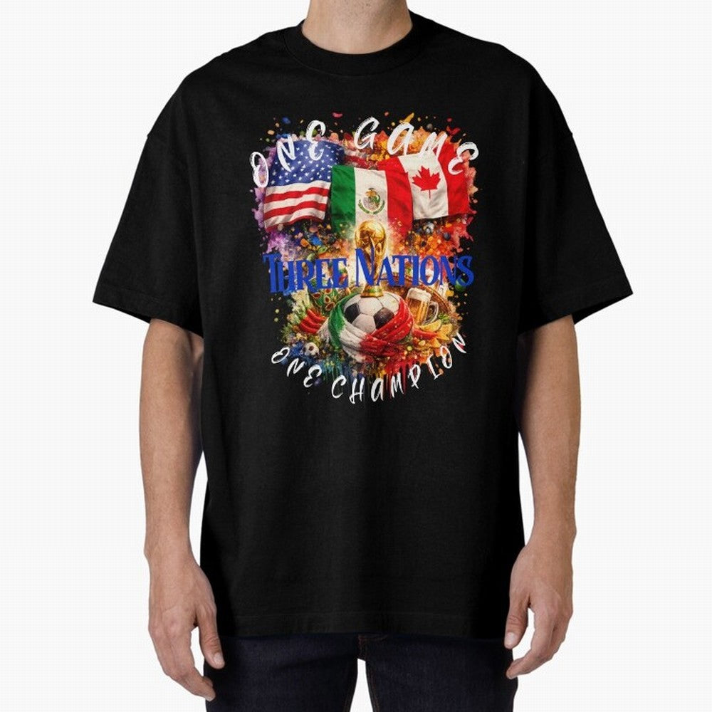 2026 World Cup Oversized T-Shirt Make Memories around FIFA World Cup 2026 for Fans of Messi, Neymar and Mbappe and Argentina and Brazil, Bringing Football Passion, Legendary Performances, Festival Vibes and Supporter Community; Built for Supporters